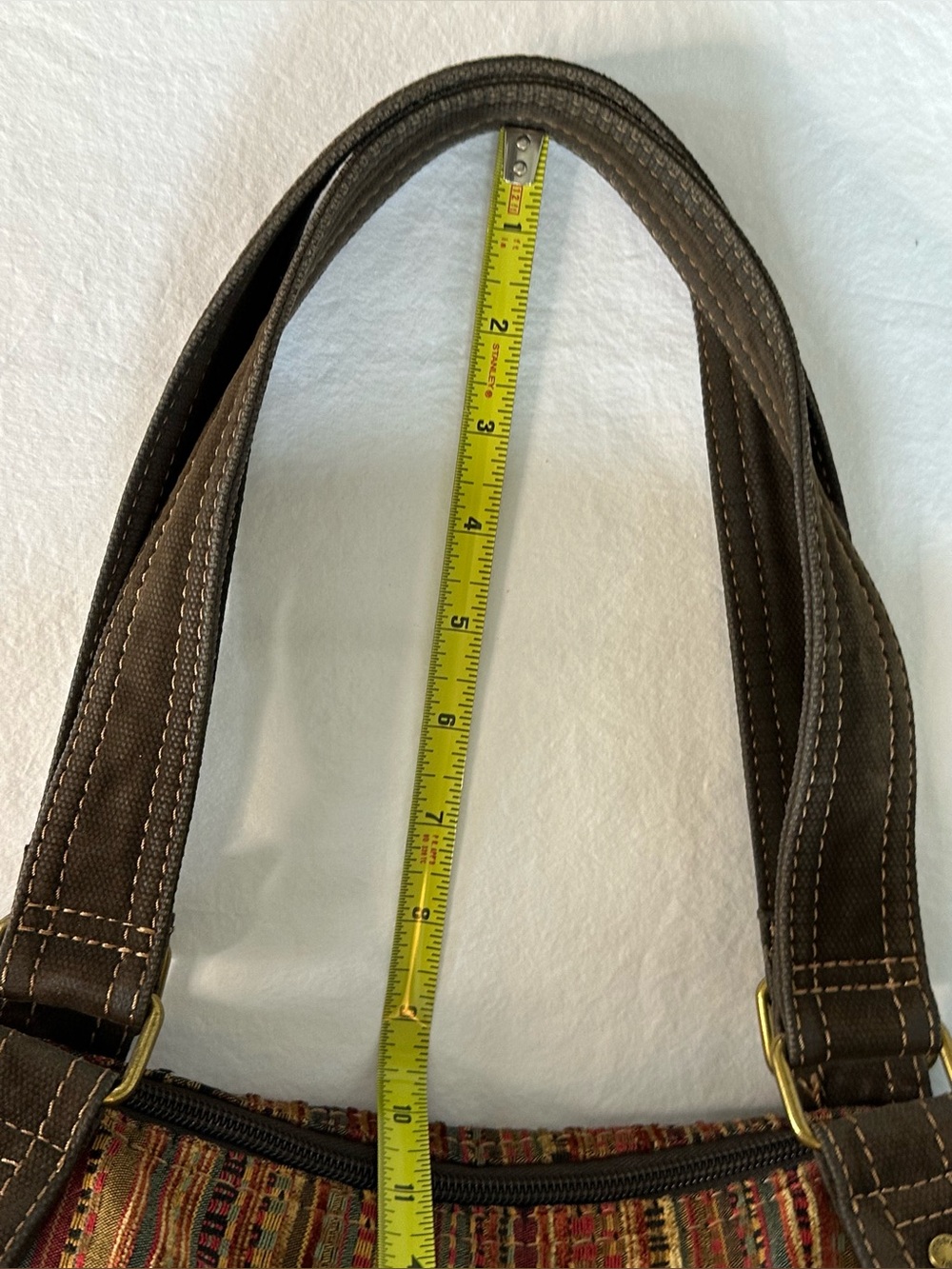 Vintage Fossil Presley Bag Tapestry Color Striped Excellent Y2K Condition - Picture 12 of 14